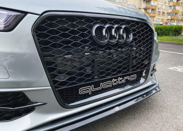 License plate brackets for Audi RS honeycomb grille