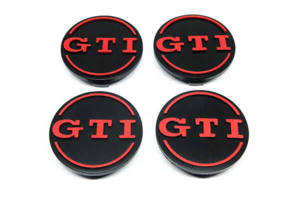 Wheel center caps GTI red & black